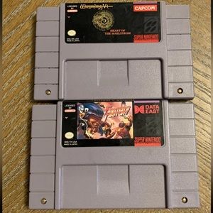 Super Nintendo Wizardry V Heart of the Maelstrom & Fighters History Bundle